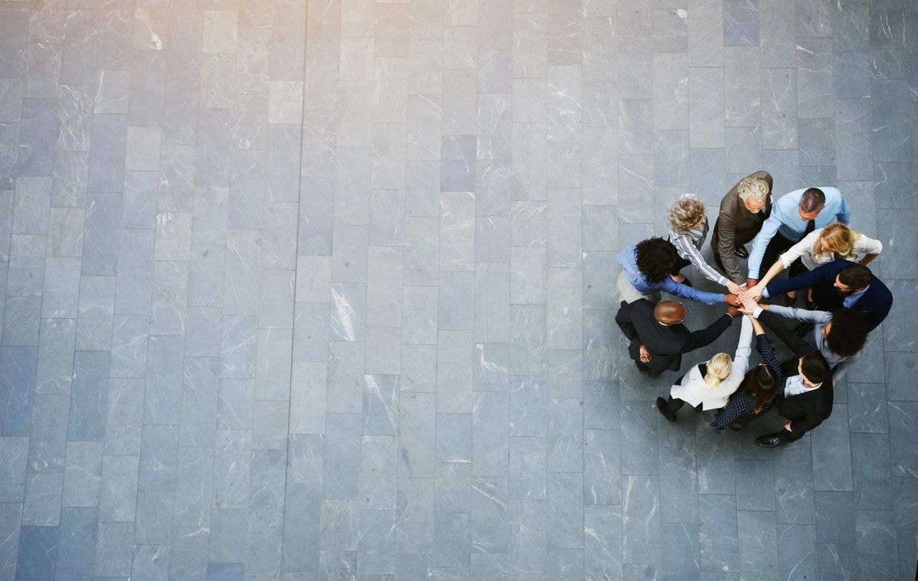 Business professionals collaborating